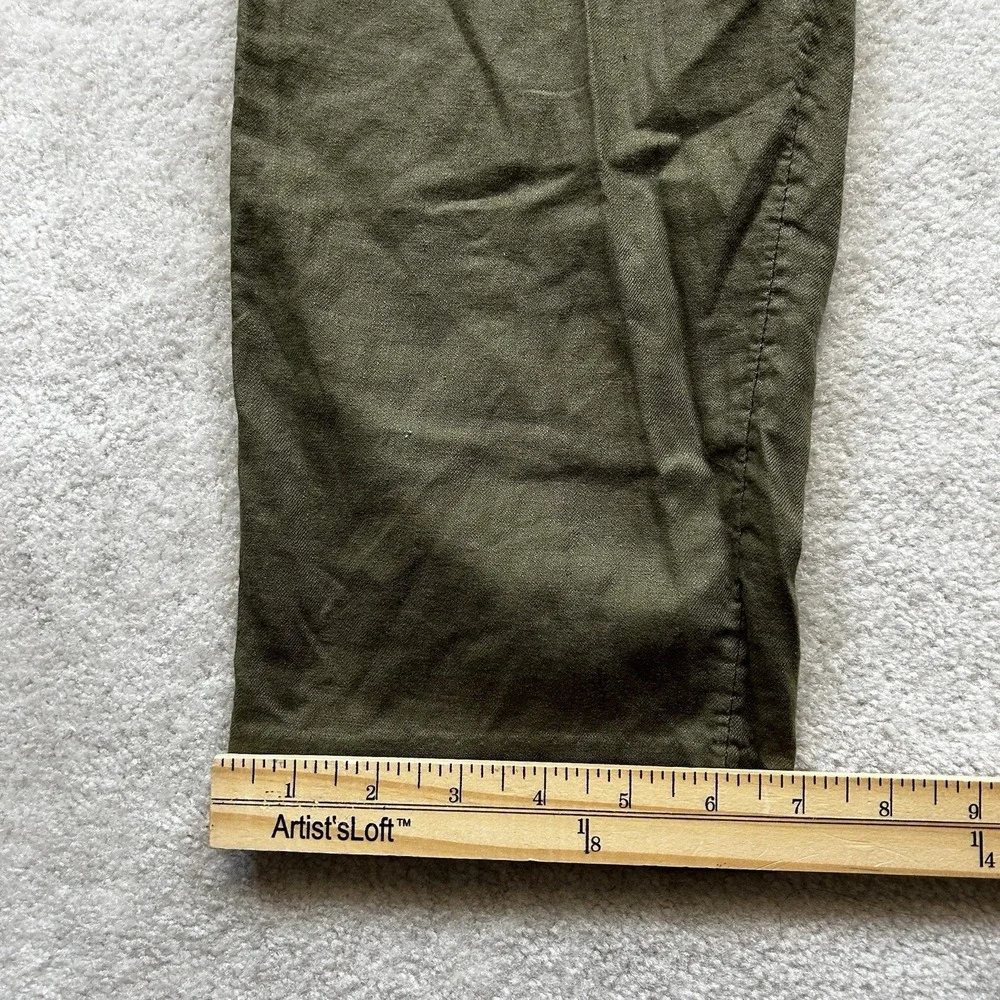 BANANA REPUBLIC Linen Pants Women's 8 Slim Stretch Fatigues Summer Lightweight